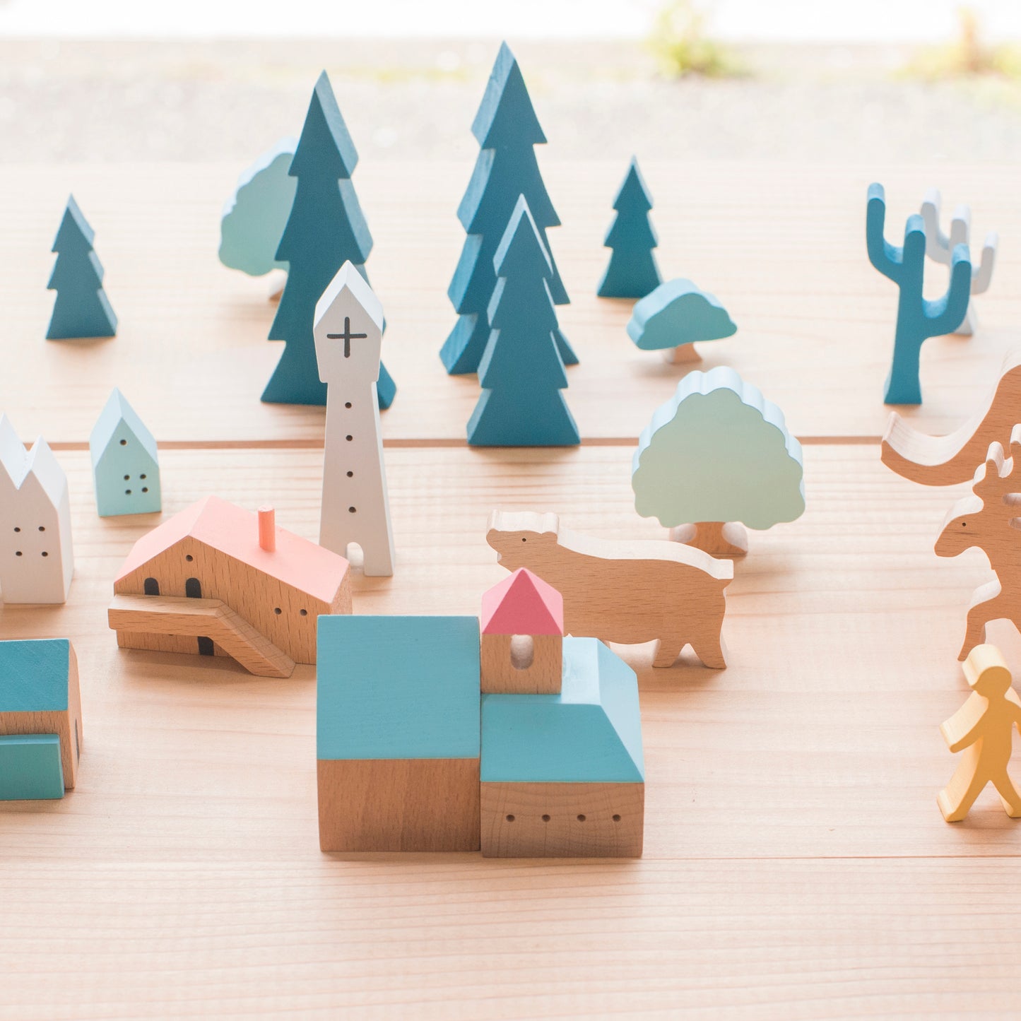 Landscape Wooden Blocks - Animal Forest