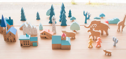 Wooden Building Block - House