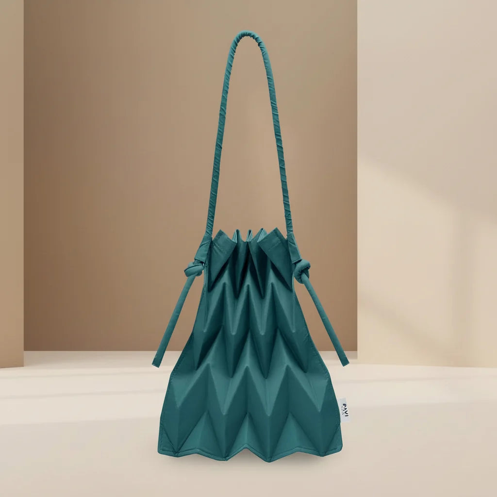 W-Knot Bag (Aqua blue) - amae x ⁠Elizabeth collab