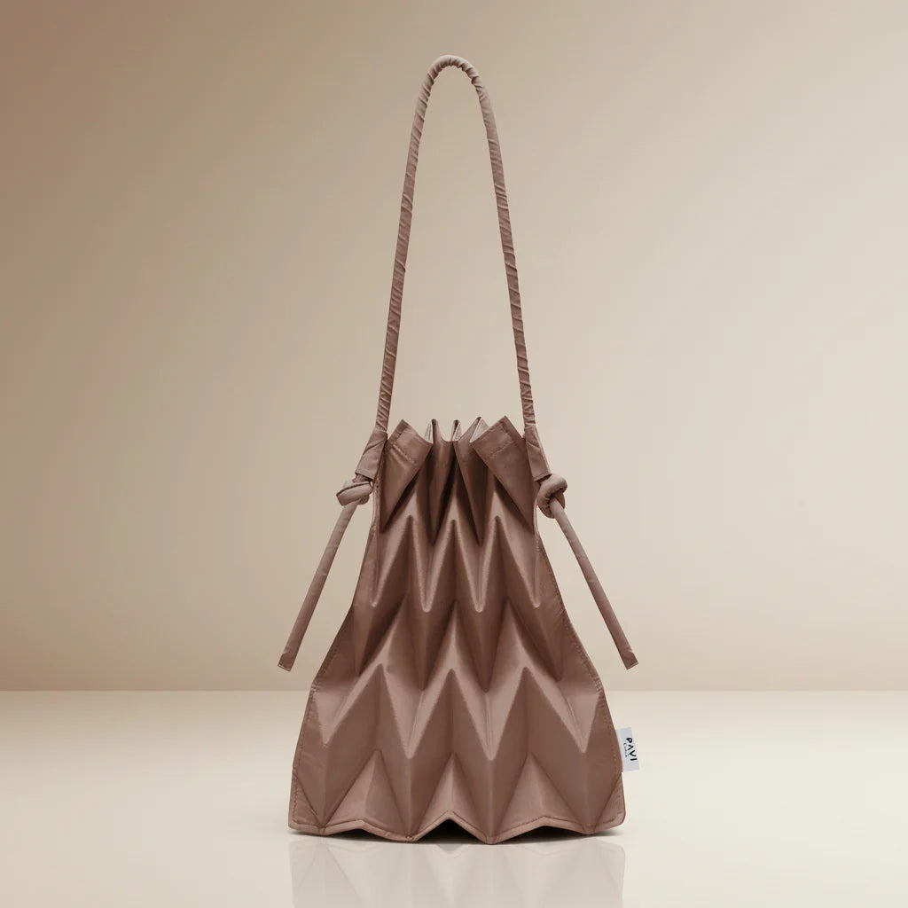 W-Knot Bag (Mocha) - amae x Becky collab