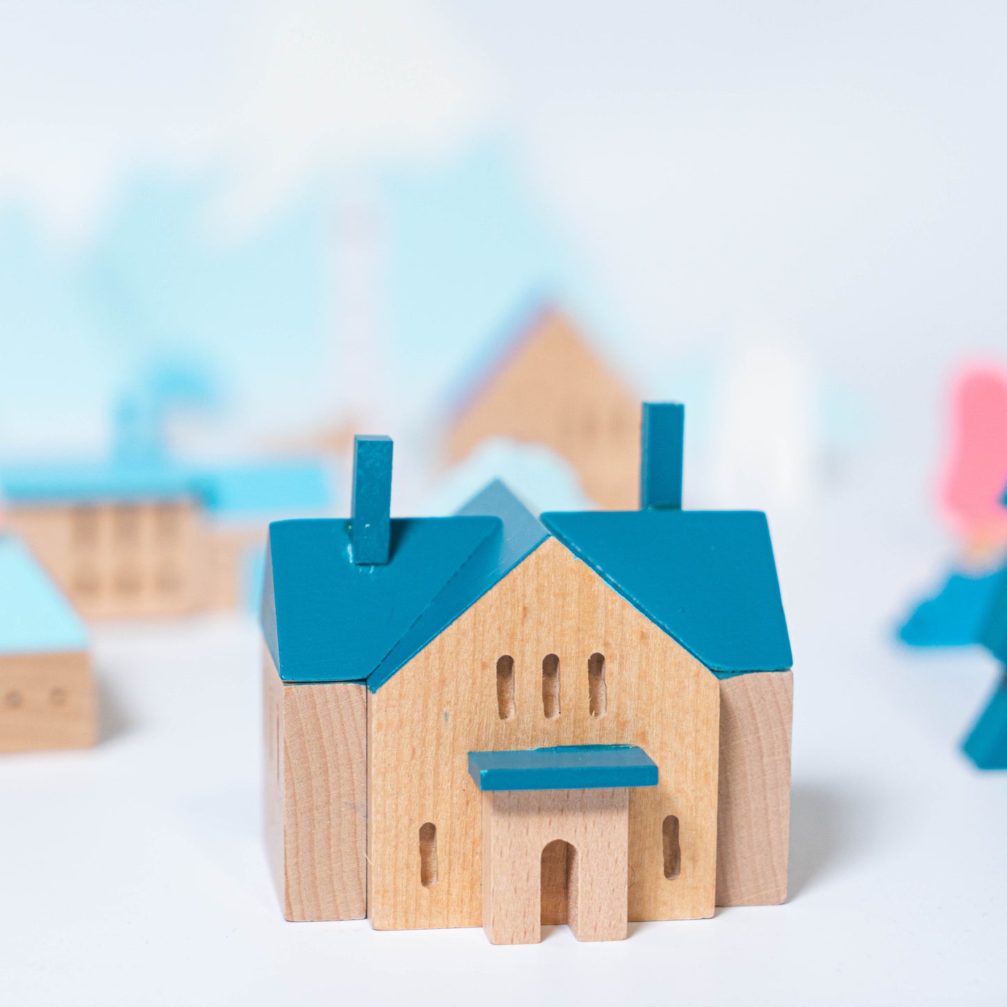 Wooden Building Block - House