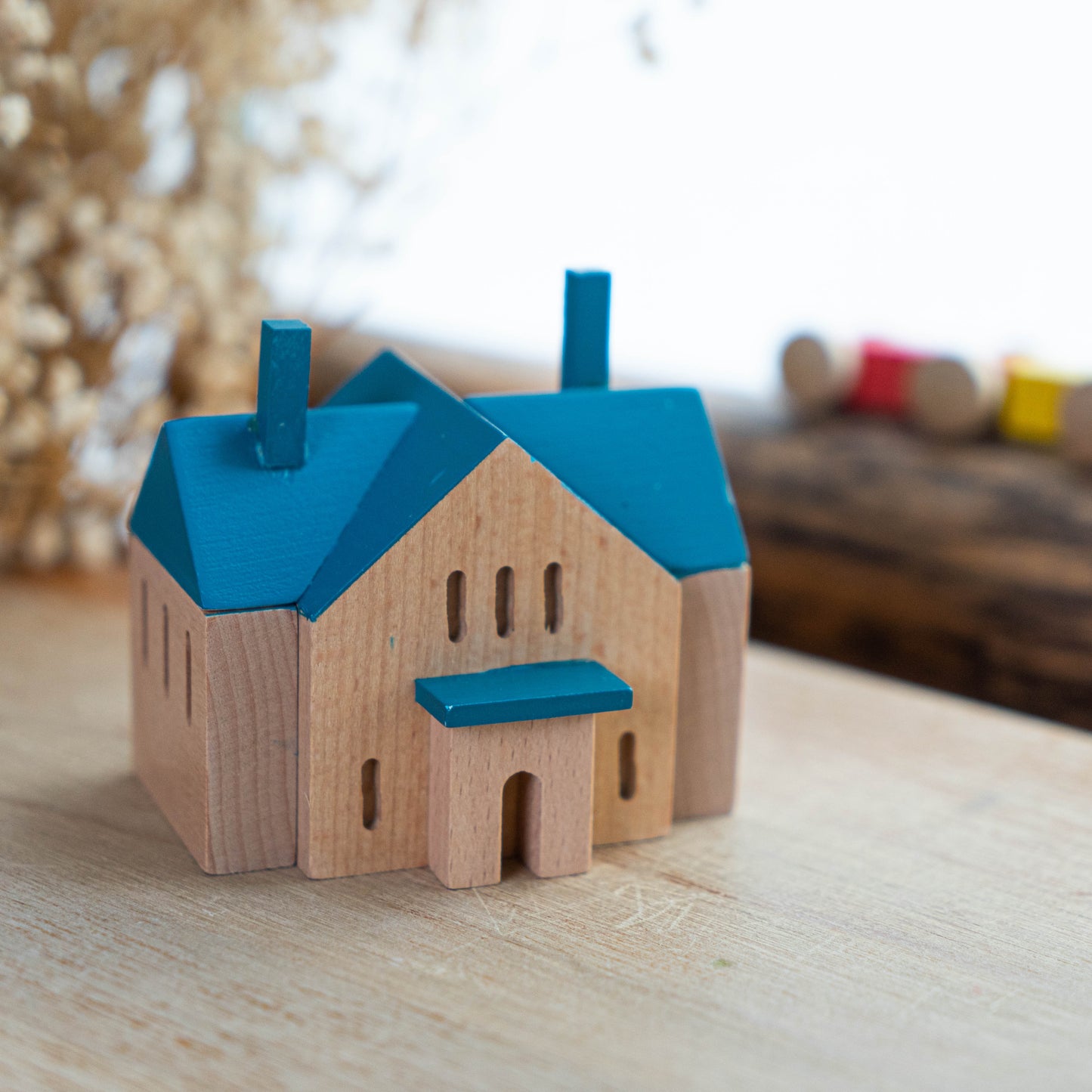 Wooden Building Block - House
