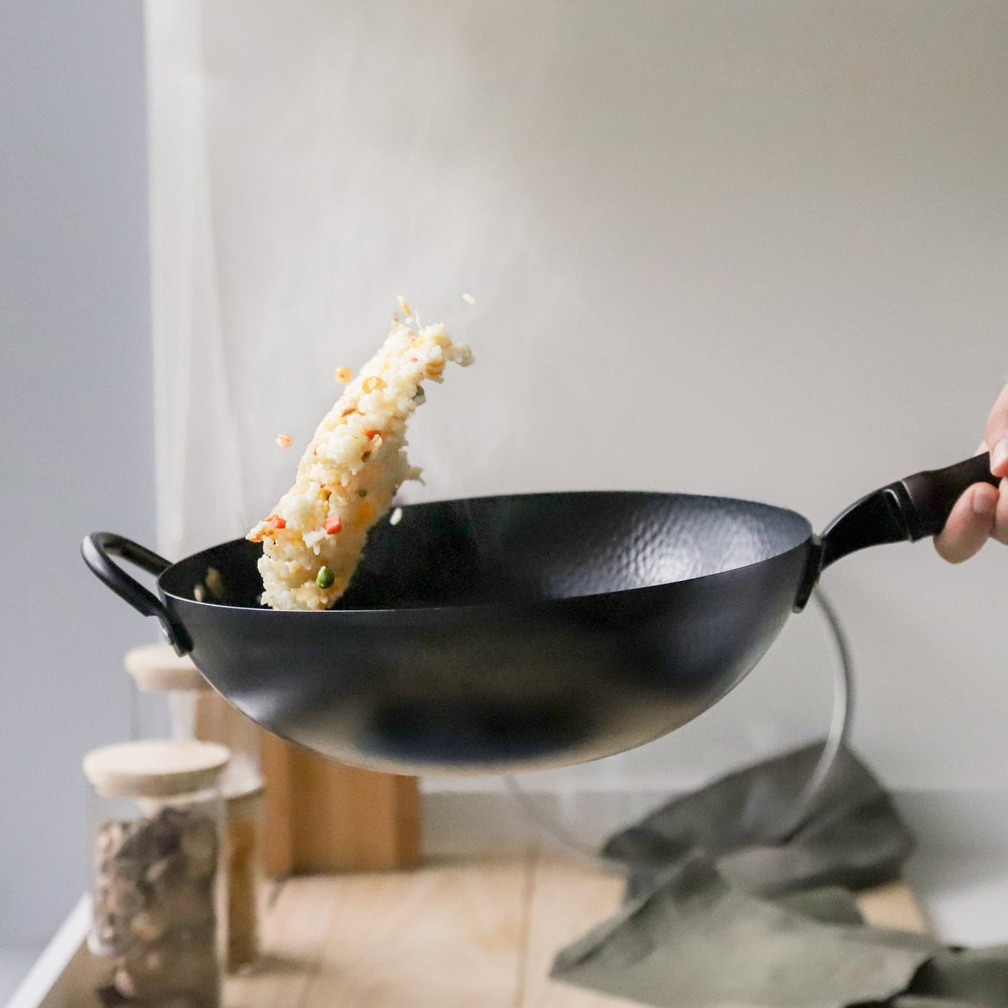 Wok de acero al carbono antiadherente Companion