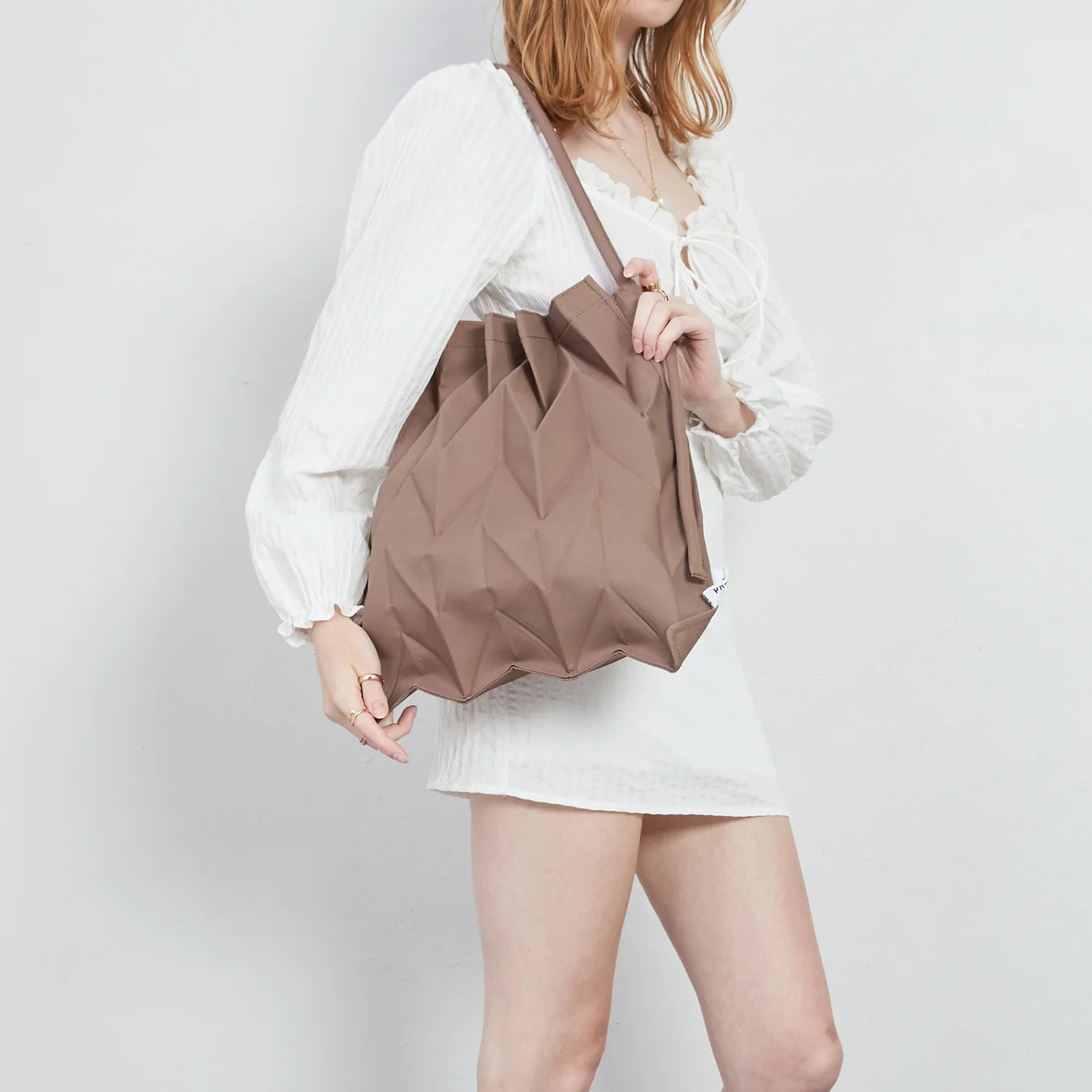 W-Knot Bag (Mocha) - amae x Becky collab