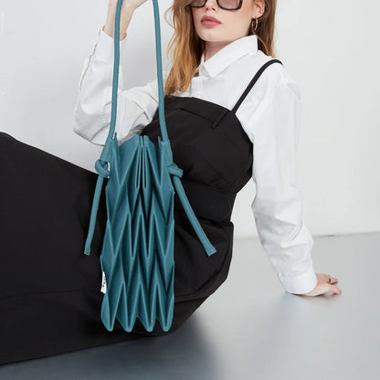 W-Knot Bag (Aqua blue) - amae x ⁠Elizabeth collab