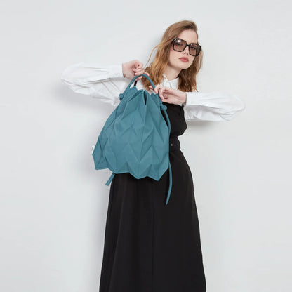 W-Knot Bag (Aqua blue) - amae x ⁠Elizabeth collab