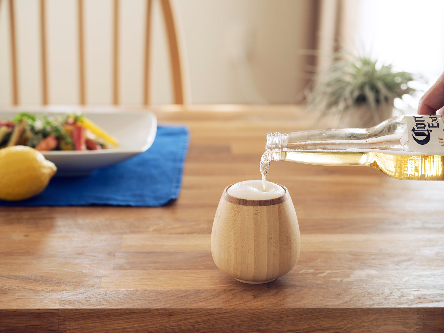 Bamboo Rocking Vessel Pair (White & Brown)