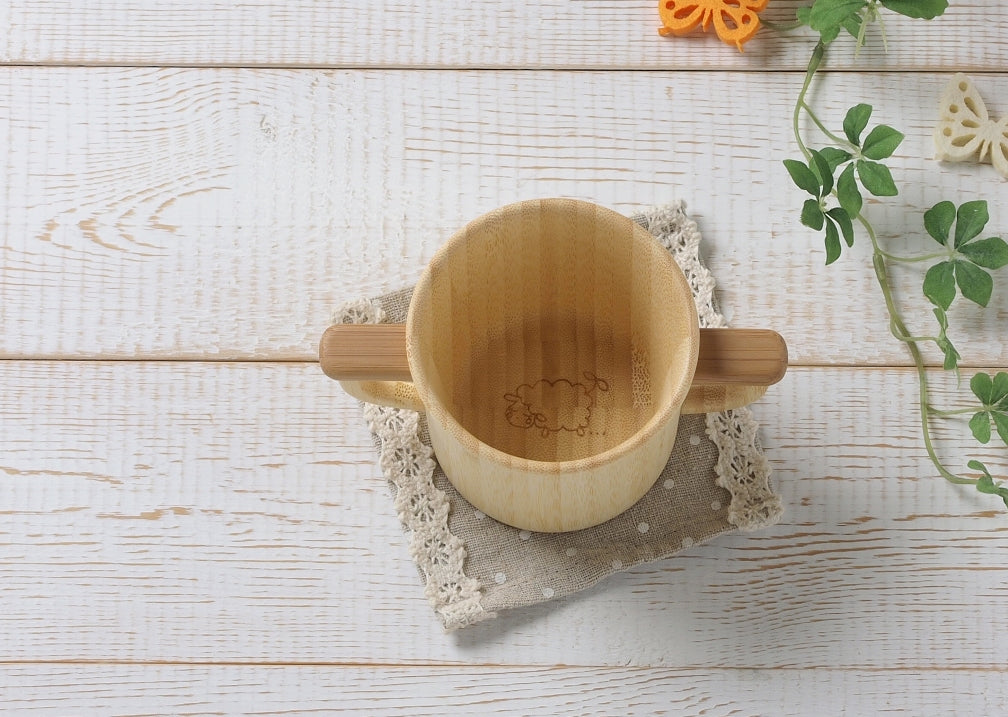 Rubberwood Two-Handed Mug
