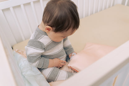 Baby pink premium silk baby pillow crafted from high-quality 6A silk for refined and sustainable infant comfort.