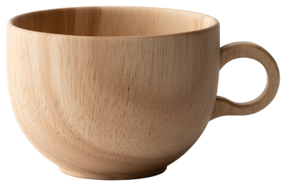 Taza de Té de Madera de Caucho